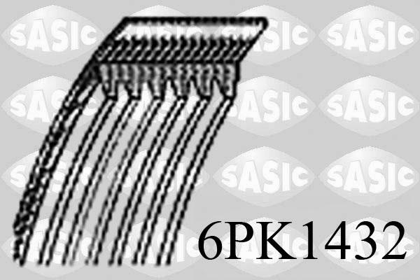 Sasic 6PK1432 - Поликлиновой ремень www.autospares.lv