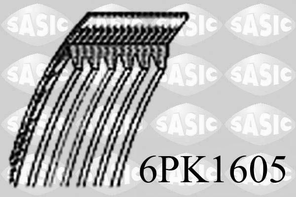 Sasic 6PK1605 - Ķīļrievu siksna autospares.lv