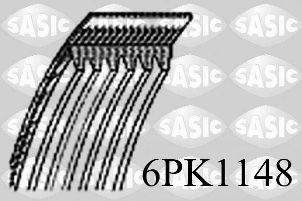 Sasic 6PK1148 - Поликлиновой ремень www.autospares.lv