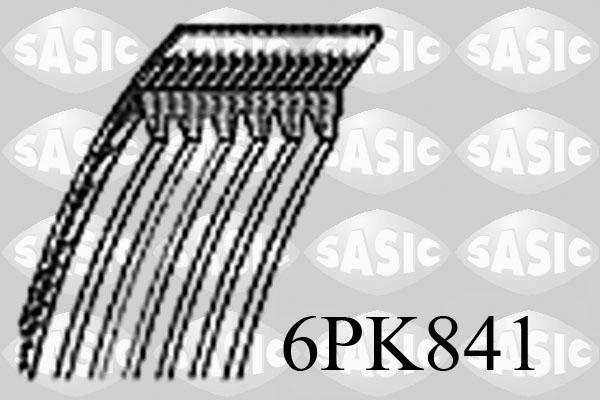 Sasic 6PK841 - Поликлиновой ремень www.autospares.lv