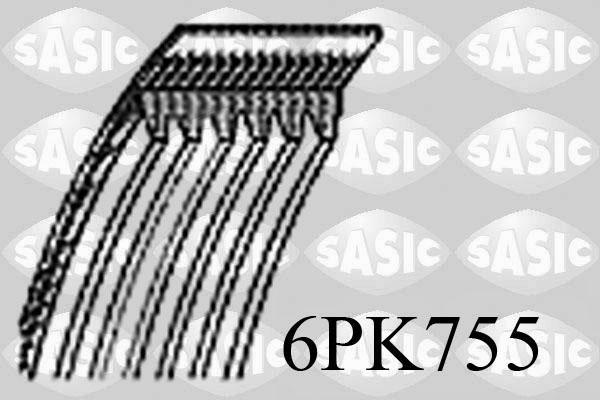 Sasic 6PK755 - V-Ribbed Belt www.autospares.lv