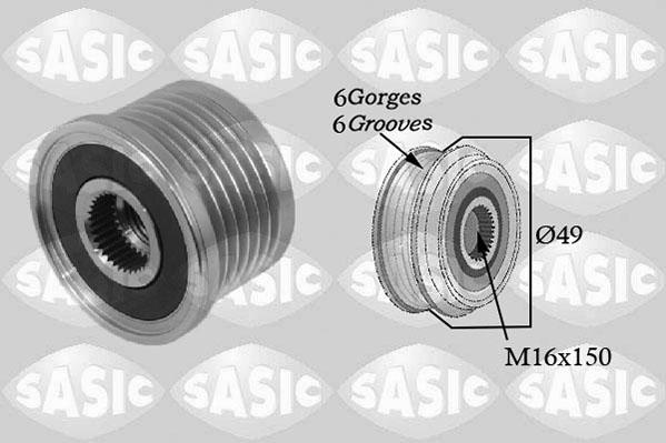 Sasic 1674003 - Pulley, alternator, freewheel clutch www.autospares.lv