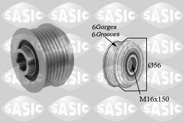 Sasic 1674002 - Pulley, alternator, freewheel clutch www.autospares.lv