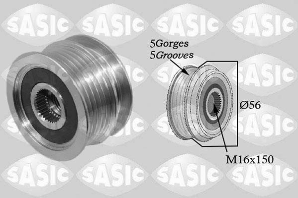 Sasic 1676005 - Pulley, alternator, freewheel clutch www.autospares.lv