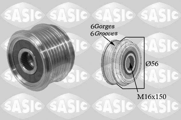 Sasic 1676001 - Pulley, alternator, freewheel clutch www.autospares.lv