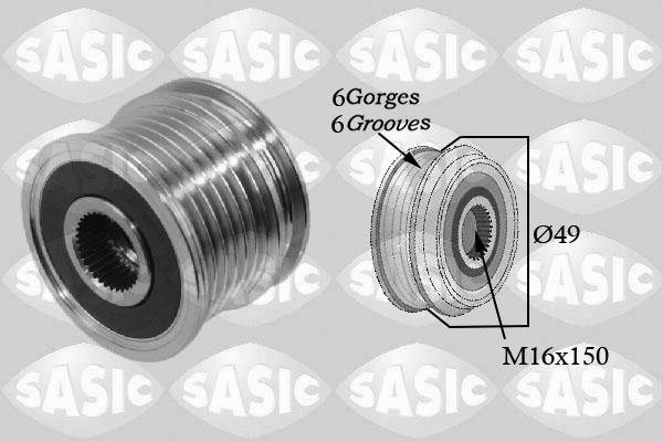 Sasic 1676008 - Pulley, alternator, freewheel clutch www.autospares.lv