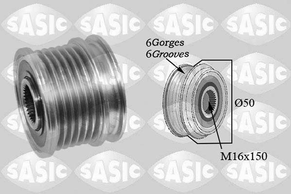 Sasic 1676018 - Pulley, alternator, freewheel clutch www.autospares.lv