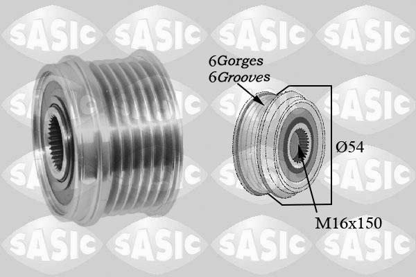 Sasic 1676029 - Pulley, alternator, freewheel clutch www.autospares.lv