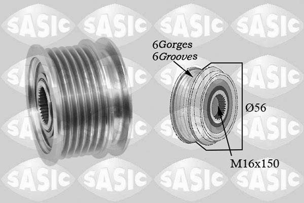 Sasic 1676024 - Pulley, alternator, freewheel clutch www.autospares.lv