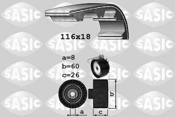 Sasic 1756090 - Zobsiksnas komplekts www.autospares.lv