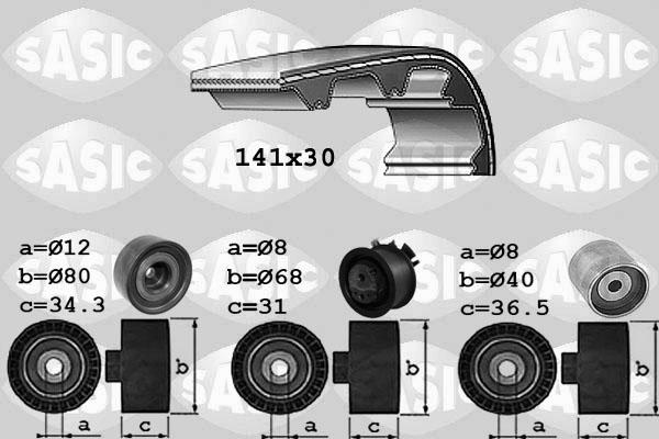 Sasic 1756044 - Комплект зубчатого ремня ГРМ www.autospares.lv