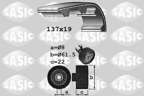 Sasic 1756045 - Timing Belt Set www.autospares.lv