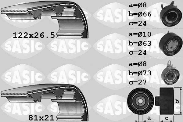 Sasic 1756040 - Zobsiksnas komplekts www.autospares.lv