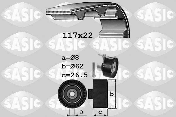 Sasic 1756069 - Комплект зубчатого ремня ГРМ www.autospares.lv