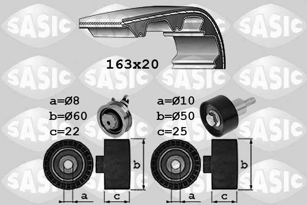 Sasic 1756081 - Комплект зубчатого ремня ГРМ www.autospares.lv