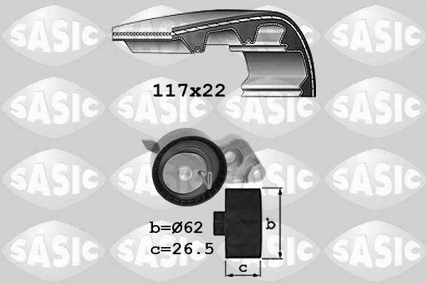 Sasic 1756034 - Комплект зубчатого ремня ГРМ www.autospares.lv