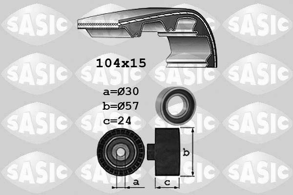 Sasic 1756032 - Комплект зубчатого ремня ГРМ www.autospares.lv