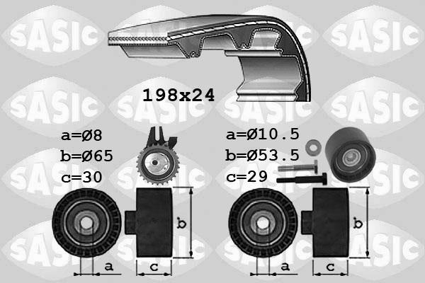 Sasic 1756025 - Комплект зубчатого ремня ГРМ www.autospares.lv