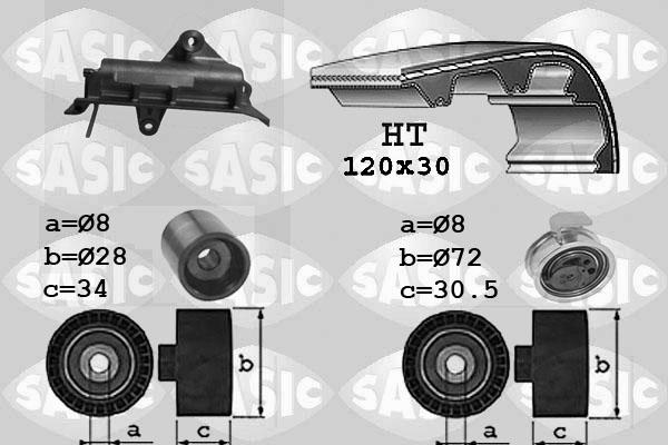 Sasic 1756020 - Комплект зубчатого ремня ГРМ www.autospares.lv