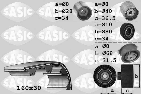 Sasic 1756070 - Комплект зубчатого ремня ГРМ www.autospares.lv