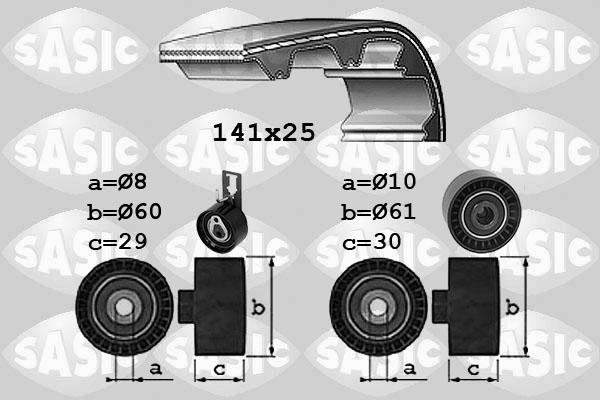 Sasic 1750043 - Комплект зубчатого ремня ГРМ www.autospares.lv