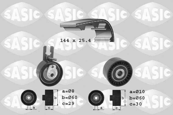 Sasic 1750017 - Комплект зубчатого ремня ГРМ www.autospares.lv