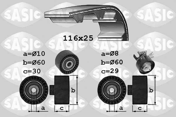 Sasic 1750034 - Timing Belt Set www.autospares.lv