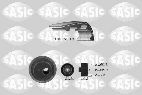 Sasic 1750021 - Комплект зубчатого ремня ГРМ www.autospares.lv