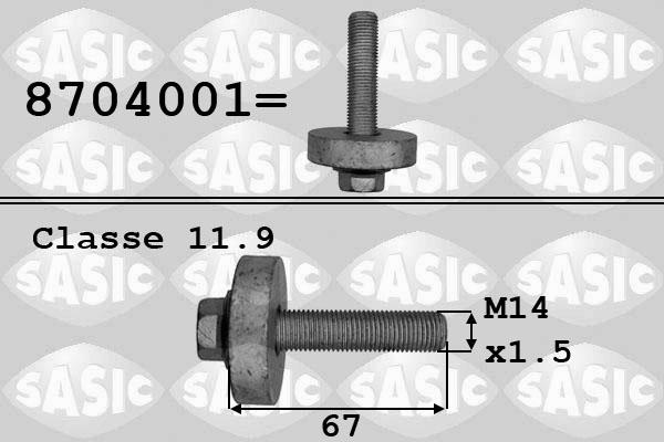 Sasic 8704001 - Болт шкива www.autospares.lv