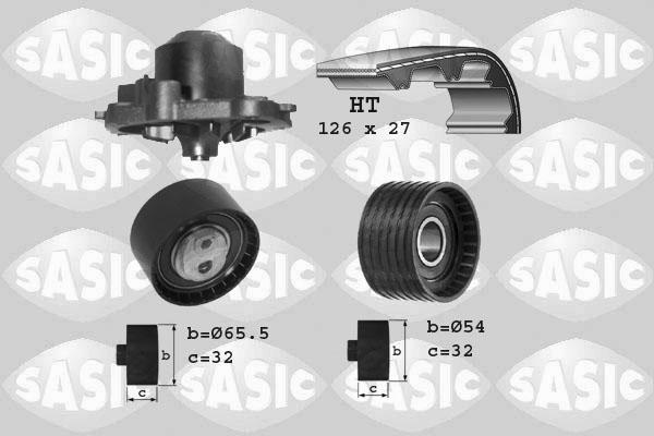 Sasic 3904008 - Ūdenssūknis + Zobsiksnas komplekts autospares.lv