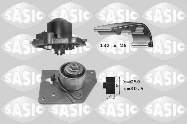 Sasic 3904007 - Ūdenssūknis + Zobsiksnas komplekts autospares.lv