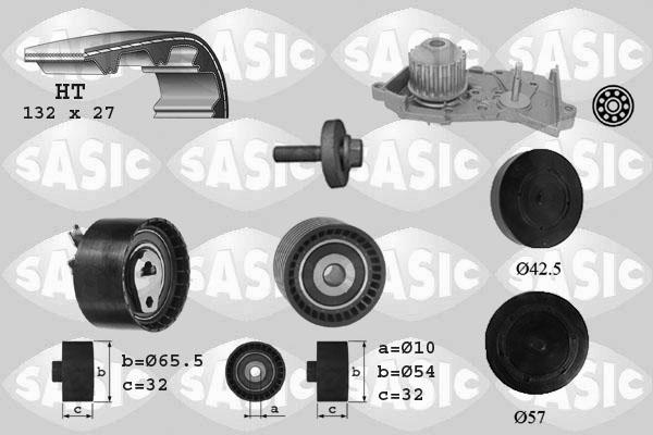 Sasic 3904035 - Ūdenssūknis + Zobsiksnas komplekts autospares.lv