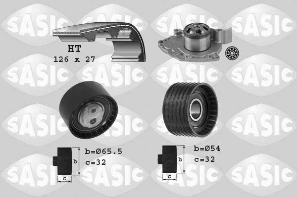 Sasic 3904031 - Ūdenssūknis + Zobsiksnas komplekts autospares.lv