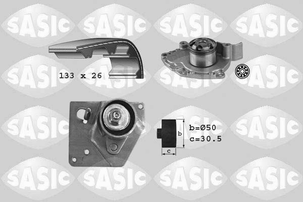 Sasic 3904033 - Ūdenssūknis + Zobsiksnas komplekts www.autospares.lv