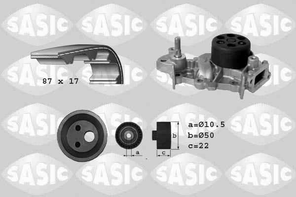 Sasic 3904028 - Ūdenssūknis + Zobsiksnas komplekts www.autospares.lv