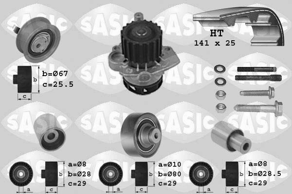 Sasic 3906090 - Ūdenssūknis + Zobsiksnas komplekts autospares.lv