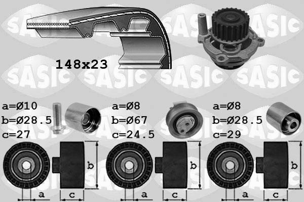 Sasic 3906055 - Water Pump & Timing Belt Set www.autospares.lv