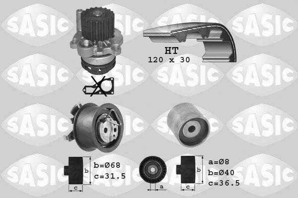 Sasic 3906009 - Ūdenssūknis + Zobsiksnas komplekts autospares.lv