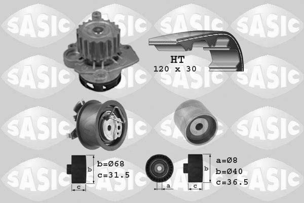 Sasic 3906003 - Ūdenssūknis + Zobsiksnas komplekts autospares.lv