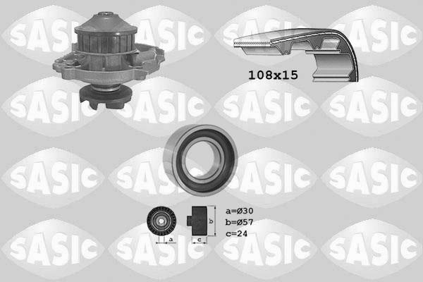 Sasic 3906014 - Водяной насос + комплект зубчатого ремня ГРМ www.autospares.lv