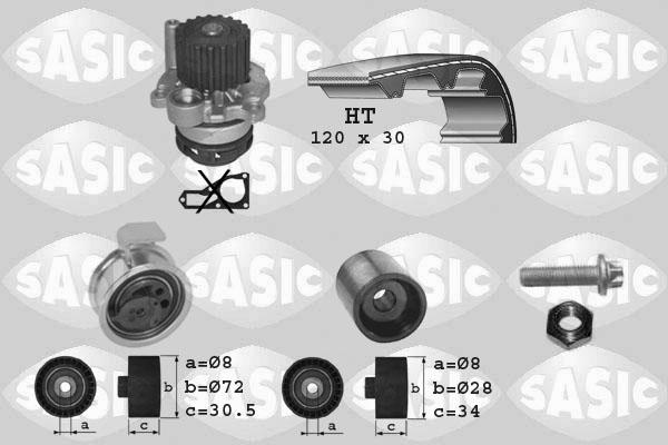 Sasic 3906010 - Ūdenssūknis + Zobsiksnas komplekts www.autospares.lv