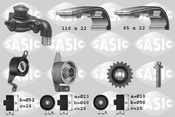 Sasic 3906011 - Ūdenssūknis + Zobsiksnas komplekts www.autospares.lv