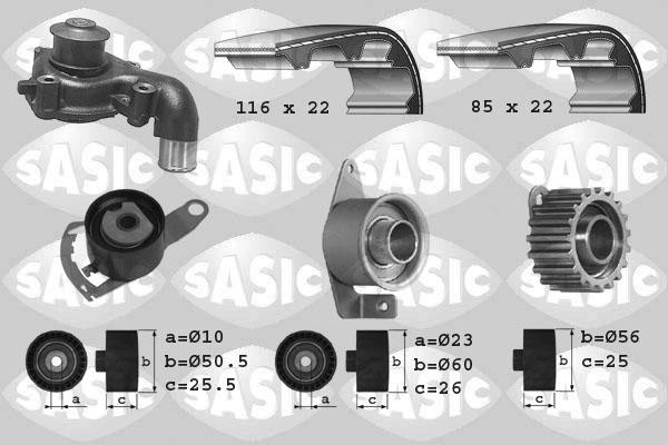 Sasic 3906012 - Ūdenssūknis + Zobsiksnas komplekts www.autospares.lv