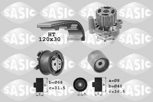 Sasic 3906080 - Ūdenssūknis + Zobsiksnas komplekts autospares.lv