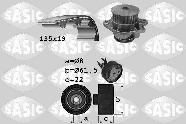 Sasic 3906087 - Ūdenssūknis + Zobsiksnas komplekts autospares.lv