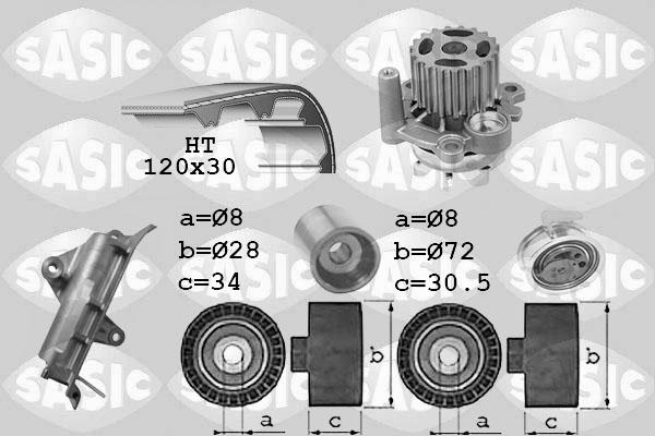 Sasic 3906022 - Ūdenssūknis + Zobsiksnas komplekts www.autospares.lv