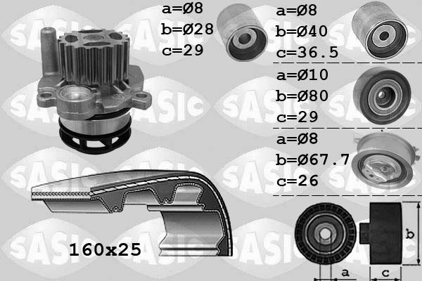 Sasic 3906079 - Water Pump & Timing Belt Set www.autospares.lv