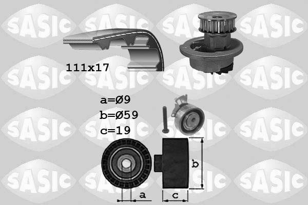 Sasic 3906071 - Ūdenssūknis + Zobsiksnas komplekts www.autospares.lv