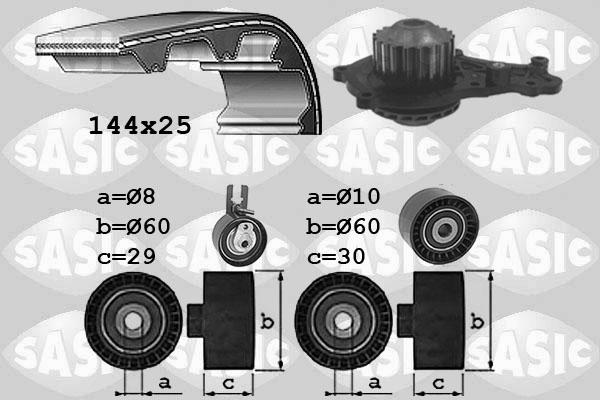 Sasic 3906109 - Water Pump & Timing Belt Set www.autospares.lv