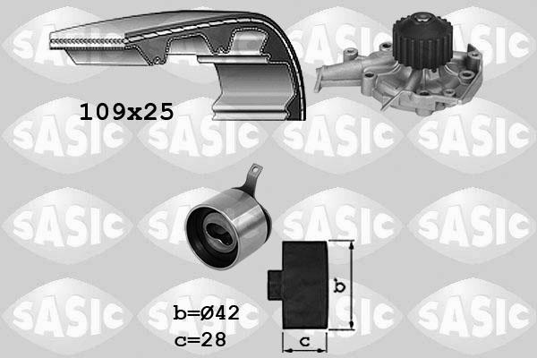 Sasic 3906105 - Ūdenssūknis + Zobsiksnas komplekts autospares.lv